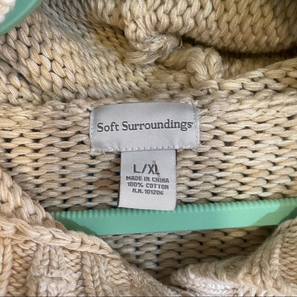 Soft Surroundings Chunky Knit Hoodie 🌵L/X-Large - Picture 4 of 8